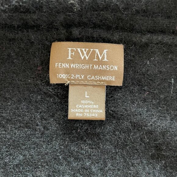 Fenn Wright Manson 100% Cashmere Cardigan | Black Shawl Collar L Soft Luxury - Picture 5 of 7